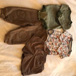 Boys size 6/9 shorts, sweat pants 2 onesie